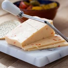Cheese Slicer Wholesale Stainless Steel Wire Cheese Slicer White Marble Board