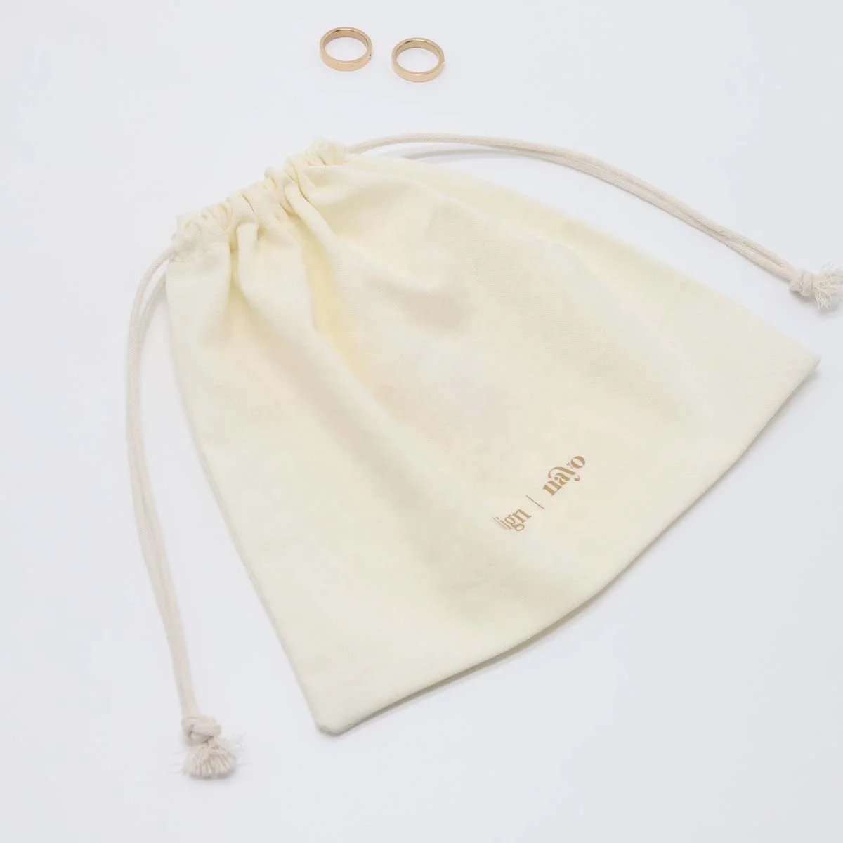 Customized Beige Cotton Linen Gift Skincare Cosmetic Packaging Dust Pouch Muslin Calico Drawstring Bag