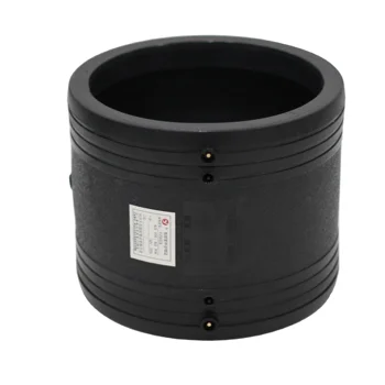 JY hdpe Straight Coupling 200mm Electrofusion coupling High Pressure Black Poly Pipe Fittings