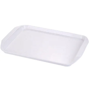 Custom restaurant dinnerware bar ware larger plastic handle rectangular melamine serving tray