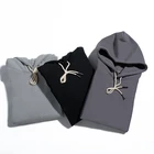 Autumn Winter Best Quality Blank 100% Cotton Heavy Weight French Terry Hoodie Solid White Hoodie