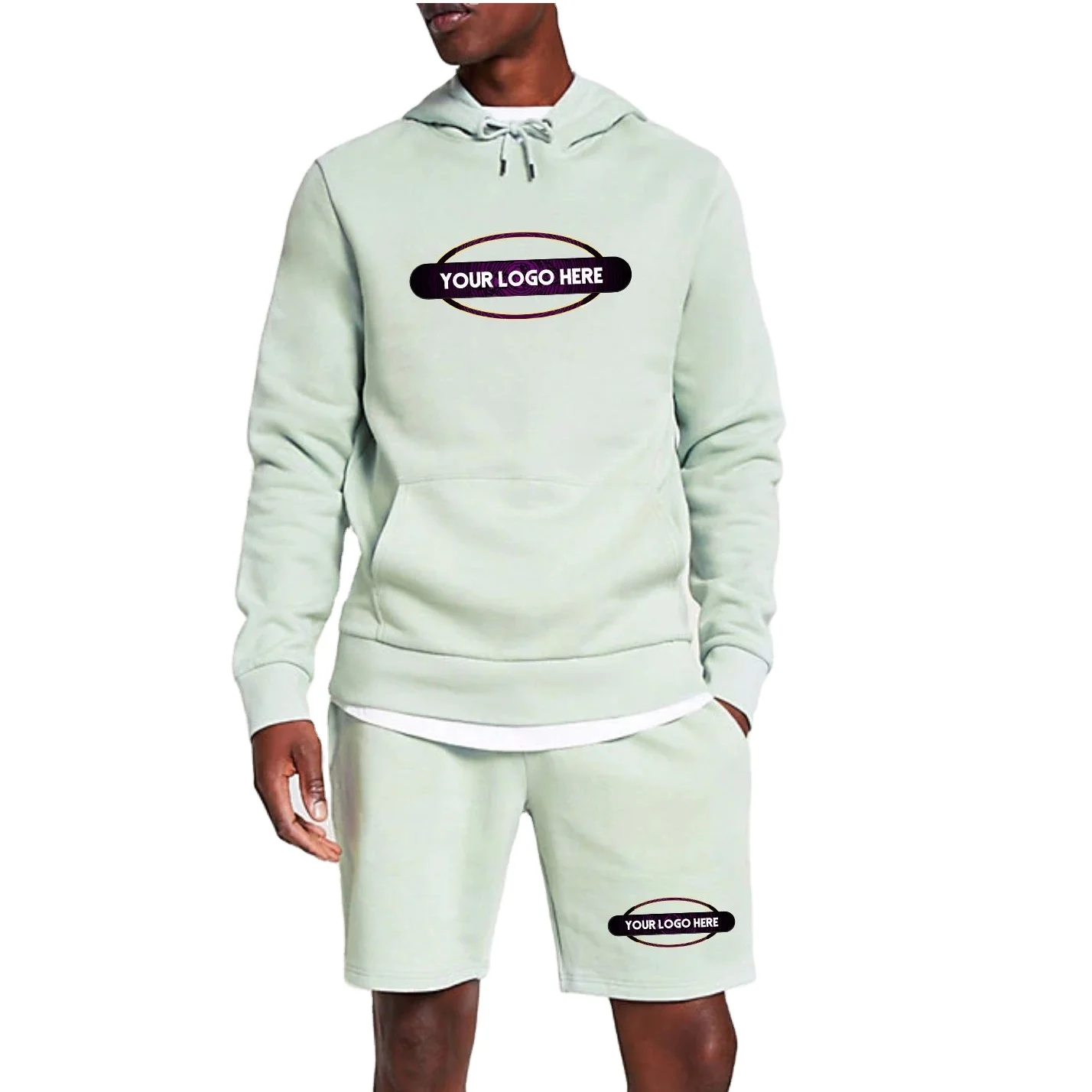 biker shorts and hoodie set