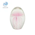 Crafts Glass Ball Handmade Crafts Murnao Blown Solid Glass Ball Jellyfish Glass Paperweight Ball For Home Decoration
