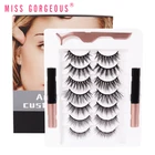 Eyelash Glue High Quality Light Weight 3D Magnetic Eyelash And Eyelash Glue Private Label 8D 25mm 3D Mink Eyelash Set