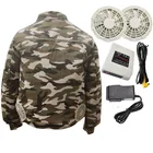 Jacket 2021new Turn-Down Collar 4 Wind Levels Cotton Fan Cooling Jacket Outdoor Air Conditioning Clothing