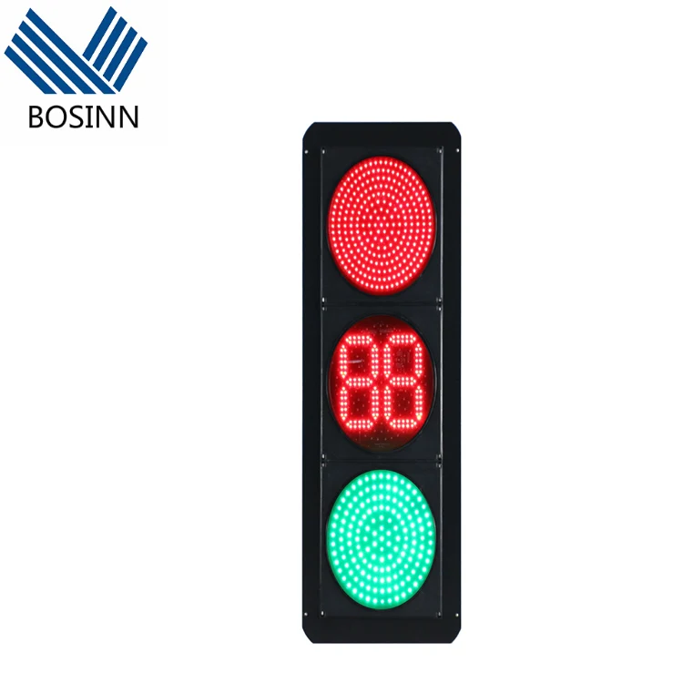 red traffic light with green arrow