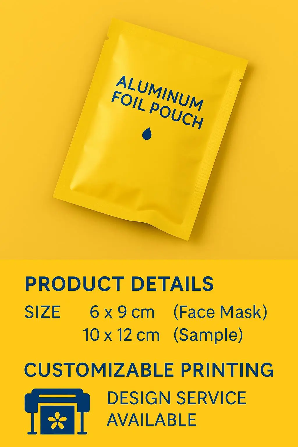 Custom Printed Aluminum Foil Sachet for Facial Mask Cosmetic Skincare Sample Packaging - detail 7