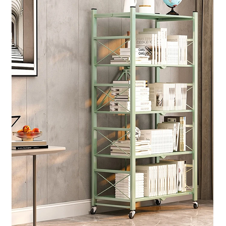 Metal Two Tier Lightweight Folding Rack Storage Shelf