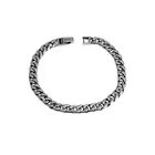 Link Bracelet Wholesale Price Silver Thin Chain Mens Luxury Hiphop Jewelry 6mm Cuban Link Chains Bracelet