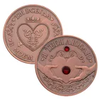 Customized Gifts 2021 Custom Hot Sale Metal Rose Gold Heart Love Valentines Day Gift Sets Coin For Men