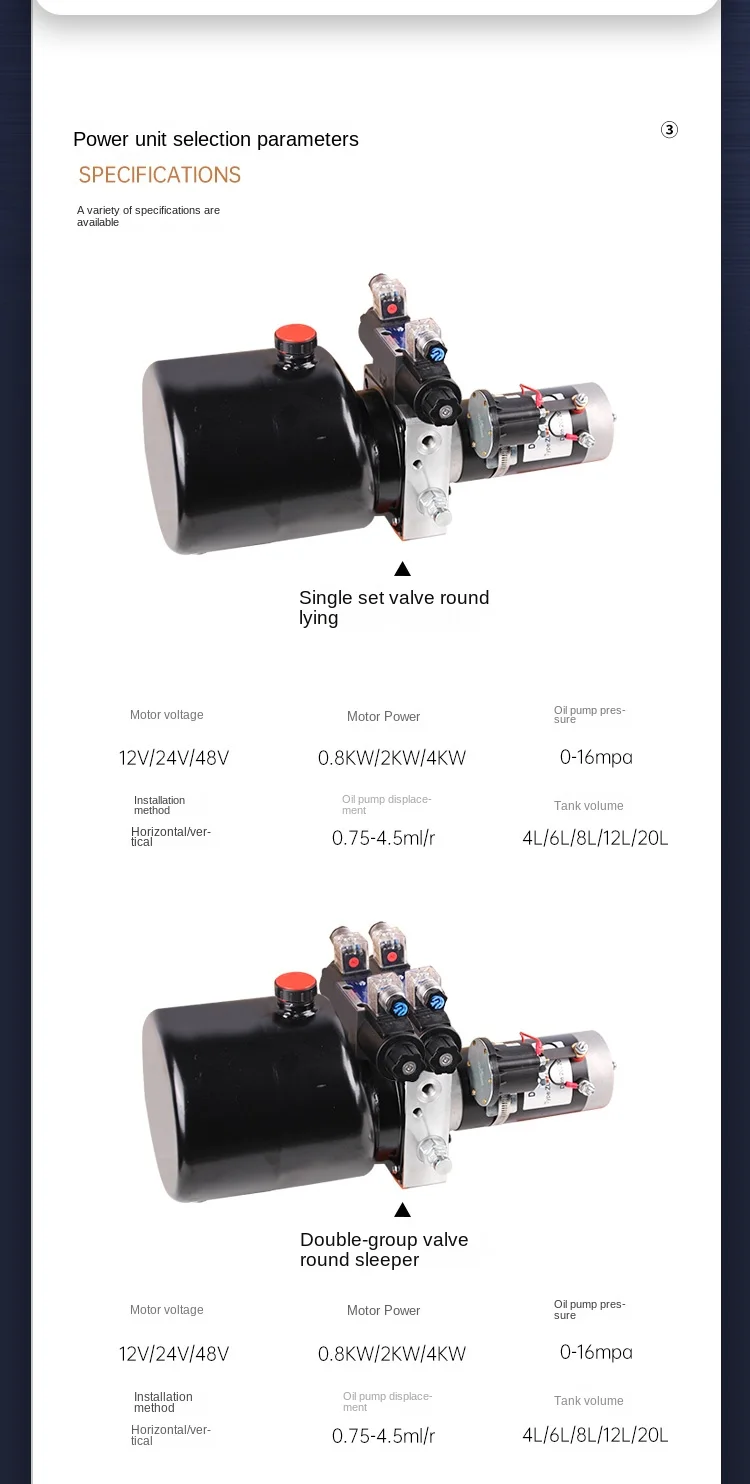 Hydraulic Power Unit Power Machine Motor Electric