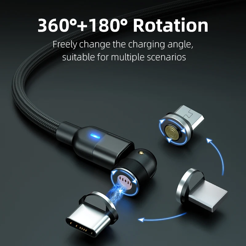 rotating magnetic charging cable