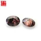Faceted Loose CZ Oval Faceted Coffee Cubic Zirconia Stone Price Gemstone