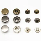 Spring Snap Fastener Button Snap Fasteners Custom 4 Parts Spring Metal Snap Buttons Fastener For Clothes