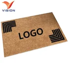 Mat Mats Europe Style 100% Coir Fiber PVC Backing Welcome Entrance Mat Coir Doormats To Keep Dirt On Mats