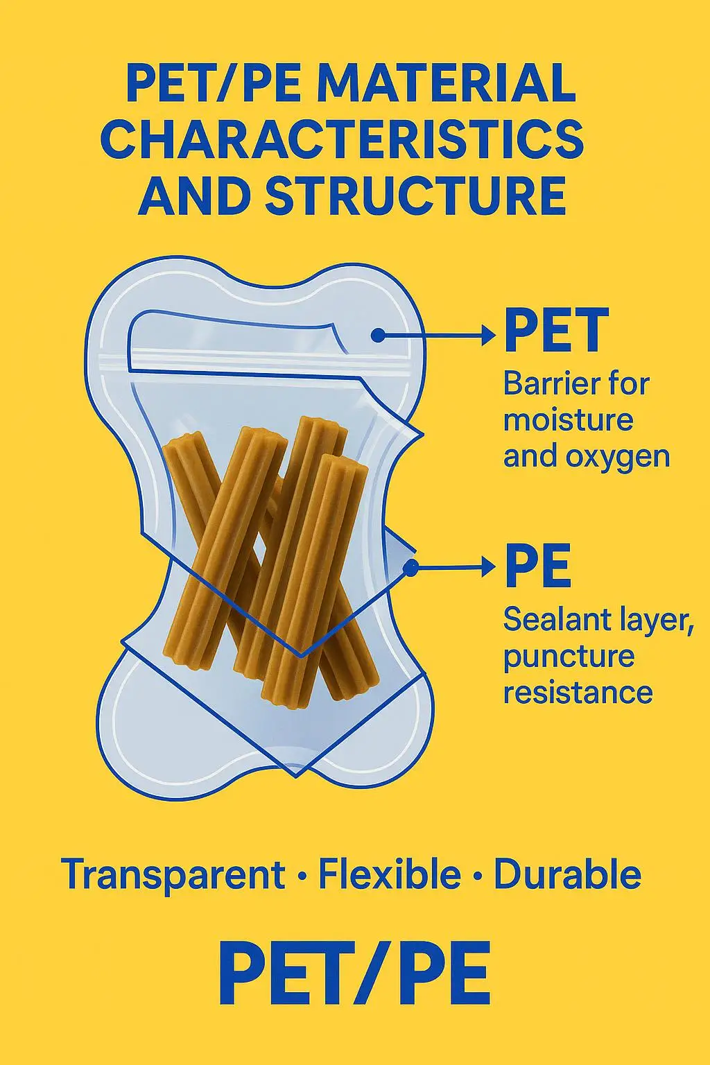 Shaped Pouch with Zipper for Pet Dental Chews - detail 4
