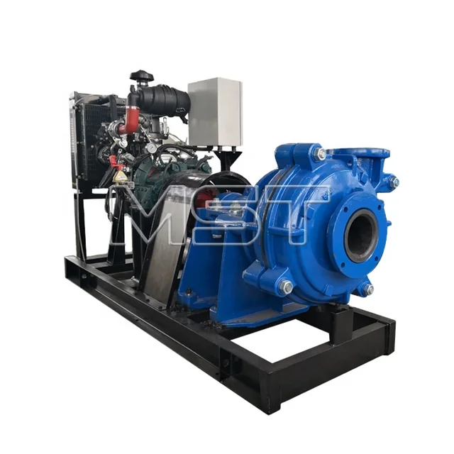 160hp engine high chrome rubber slurry centrifugal horizontal end suction coal mining slurry dredge pump