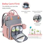 Bag Diaper Fashionable Foldable Baby Bag Diaper Backpack Diaper Changing Bed Multifunctional Diaper Bag