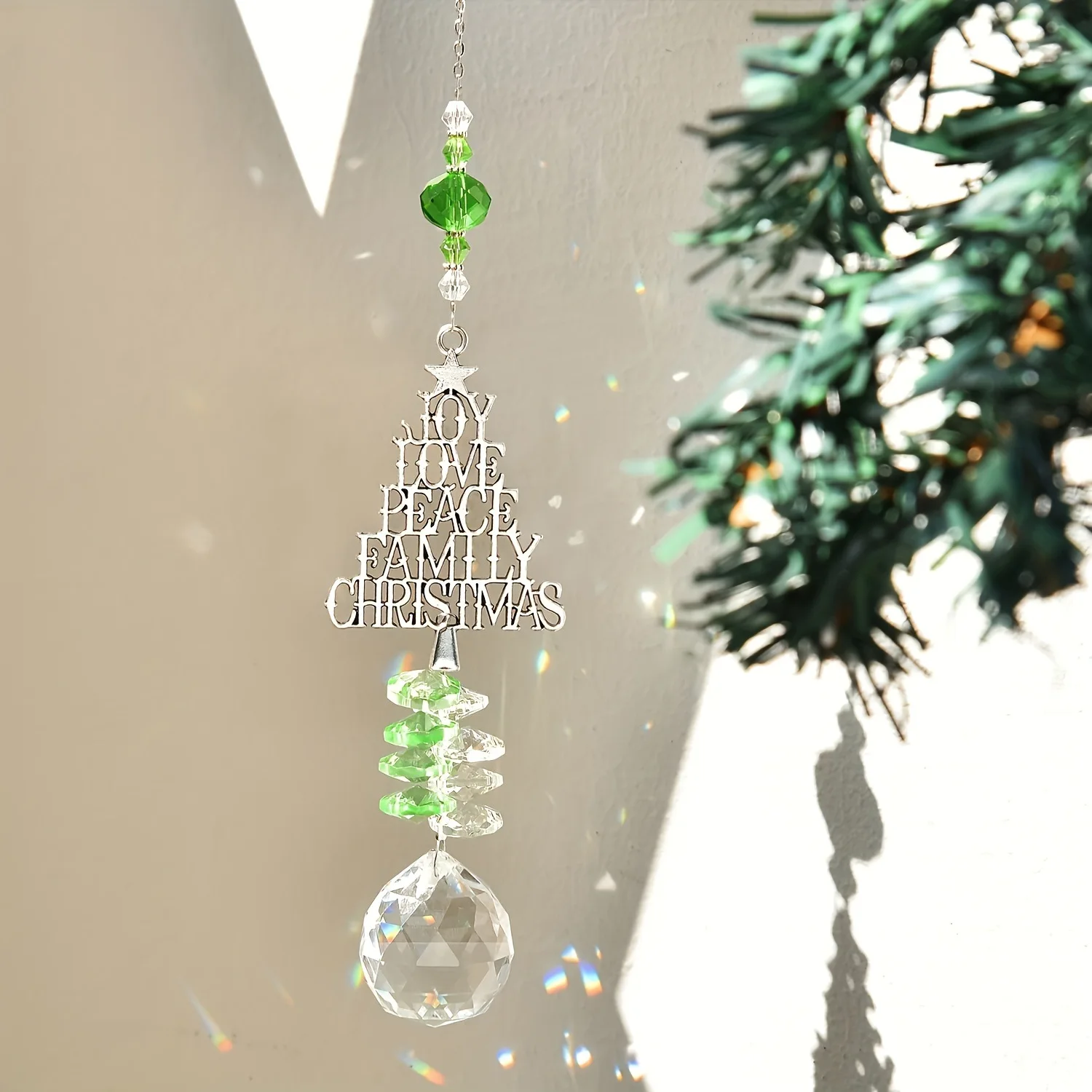 product new arrival christmas trees sun catcher window ornament home decorations wall hanging best gift to girls-7