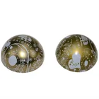 Ball Shaped Tin Box For Christmas Gift Metal Ball With Ribbon