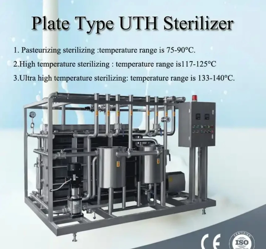 Automatic Plate Type Heat Exchanger Uht Sterilizer Machine Uht Plate