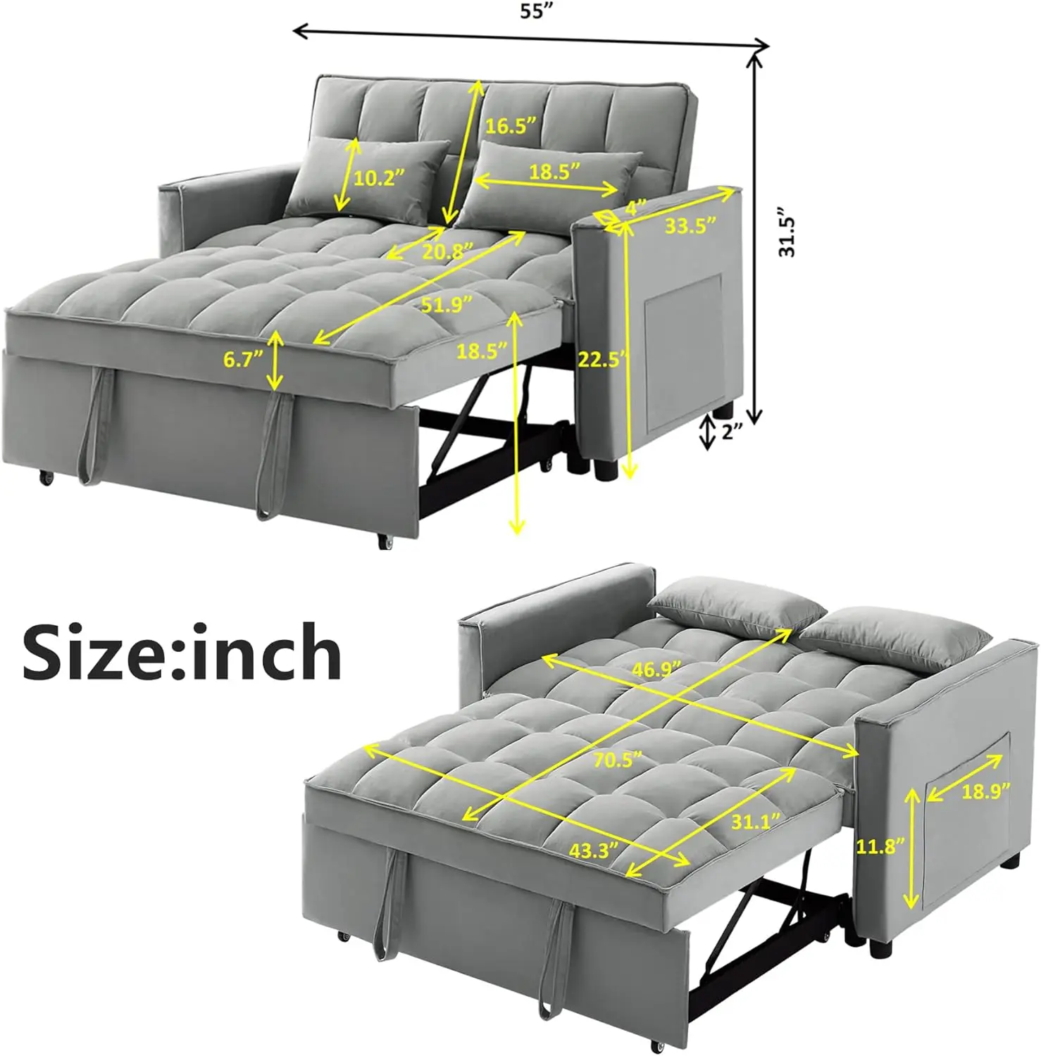 Sofa bed 2801-2