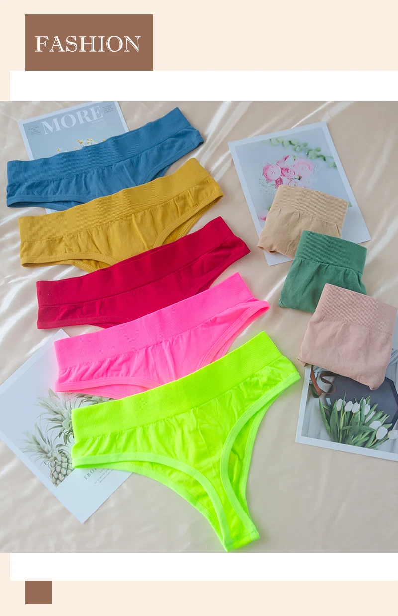 Women Panties Sexy Thong Low Rise Seamless One Piece Fitness Underwear Stretchy Female Lingerie