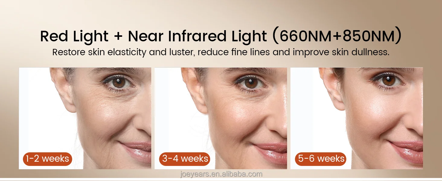 LED Photon Beauty Mask Instrument 216pcs LED Beads Facial Beauty Mask Infrared Red Light Therapy Face Mask