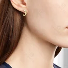 Fashion Cz Earrings Earrings Gemenl Fashion Brass Jewelry Simple 14k Gold White Cz Open Half Hoop Earrings For Women