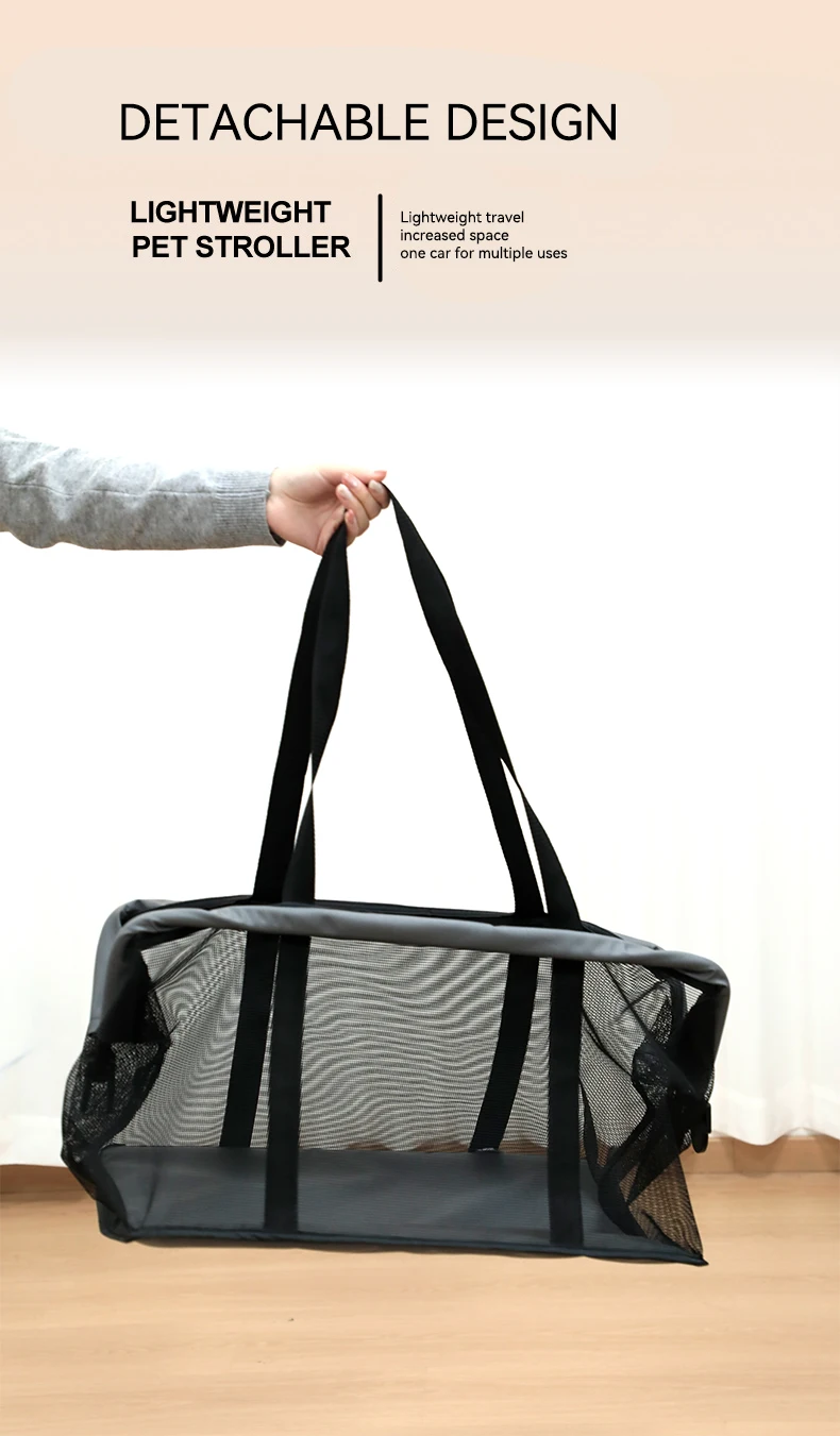 Wholesale Hot Sale Portable Outdoor Multifunctional Double Layer Pet Stroller Large Space for Multi Pet Families Pet Supplies factory