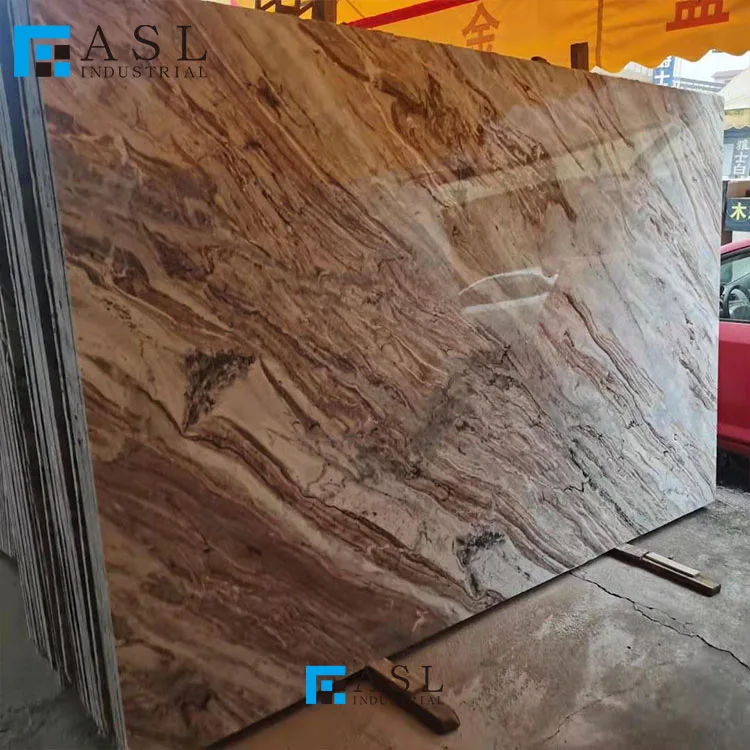 Fantasy Brown Marble Slab Granite Kitchen Countertops