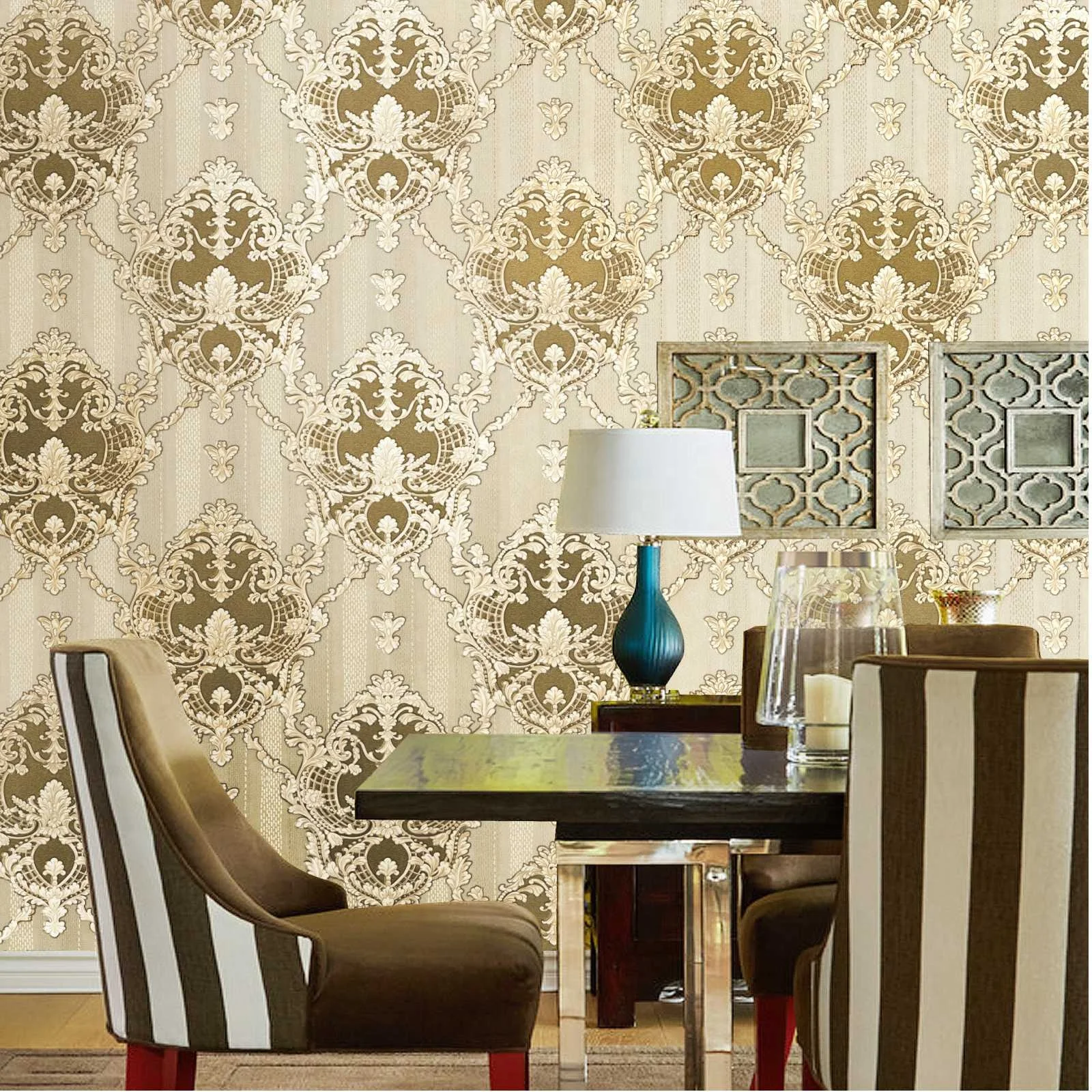 Yt-wl 799 Europe Wall Paper Rolls Hotel Room Home Decoration Bedroom Lobby  Design 3d Gold Damask Classic Wallpaper For Walls - Buy Classic Wallpaper  For Walls,3d European Wallpaper,3d Wallpaper Home Decoration Product