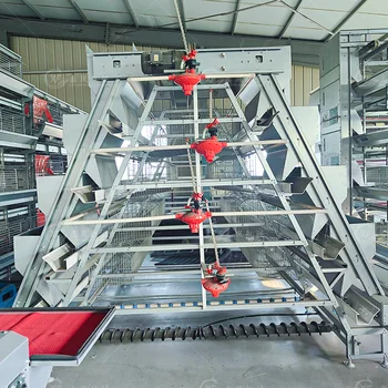 Manufacturer Direct Sale Poultry Equipment Chicken Farming 4 Tier Chicken Layer Battery Cage For 10000 Birds