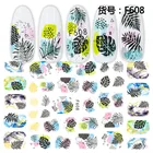 Nail Art New 3D Nail Art Design Sticker Avocado Cactus Summer Leaf Decal Beauty Nail Sticker