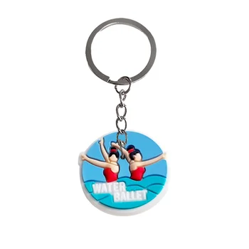 Custom Rubber Key Chains Swimming Water Ballet PVC Keychain For Promotional Gift