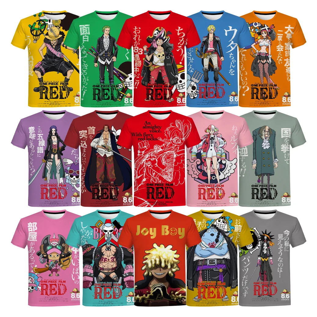 2022 Japanese Anime One Piece Film Red 3d Shirt For Men Plus O-neck Over  Printing T From Kid Monkey D Luffy 5 Gear Sun God Nika - Buy One  Piece,Anime 