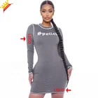 Summer Clothes 2021 Spring Summer Women Clothing Casual Long Sleeve Clothes Dress Letter Print Short Dresses