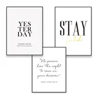 Quotes Wall Painting Motivational Wall Art 3 Panels Printed Nordic Posters Quotes Letter Painting
