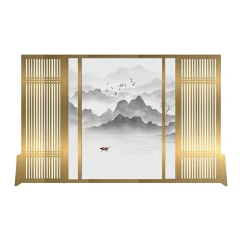 Custom design decorative metal screen brass Indoor Decorative Metal Room Divider  DECORATIVE PRIVACY SCREEN