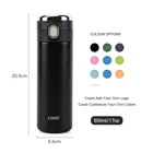 OKADI New Smart Bounce Lid Stainless Steel Water Bottle LED Temperature Display Vacuum Flask