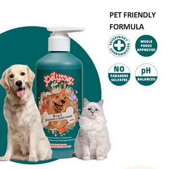 Private Label 6-in-1 pet caring OEM/ODM Factory Price Organic Shampoo and Conditioner for dogs and cats