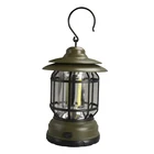 Light Multifuncional Vintage Foldable Portable Rechargeable Magic Cool Tent Retro Led Camping Light Lantern