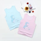 Cotton Girl High Quality Environmental Protection Printing And Dyeing Organic Cotton Cartoon Girl Vest