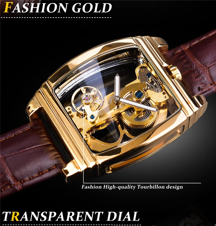 Shenhua L Transparent Single Bridge Mechanical Dress Watch Men Top