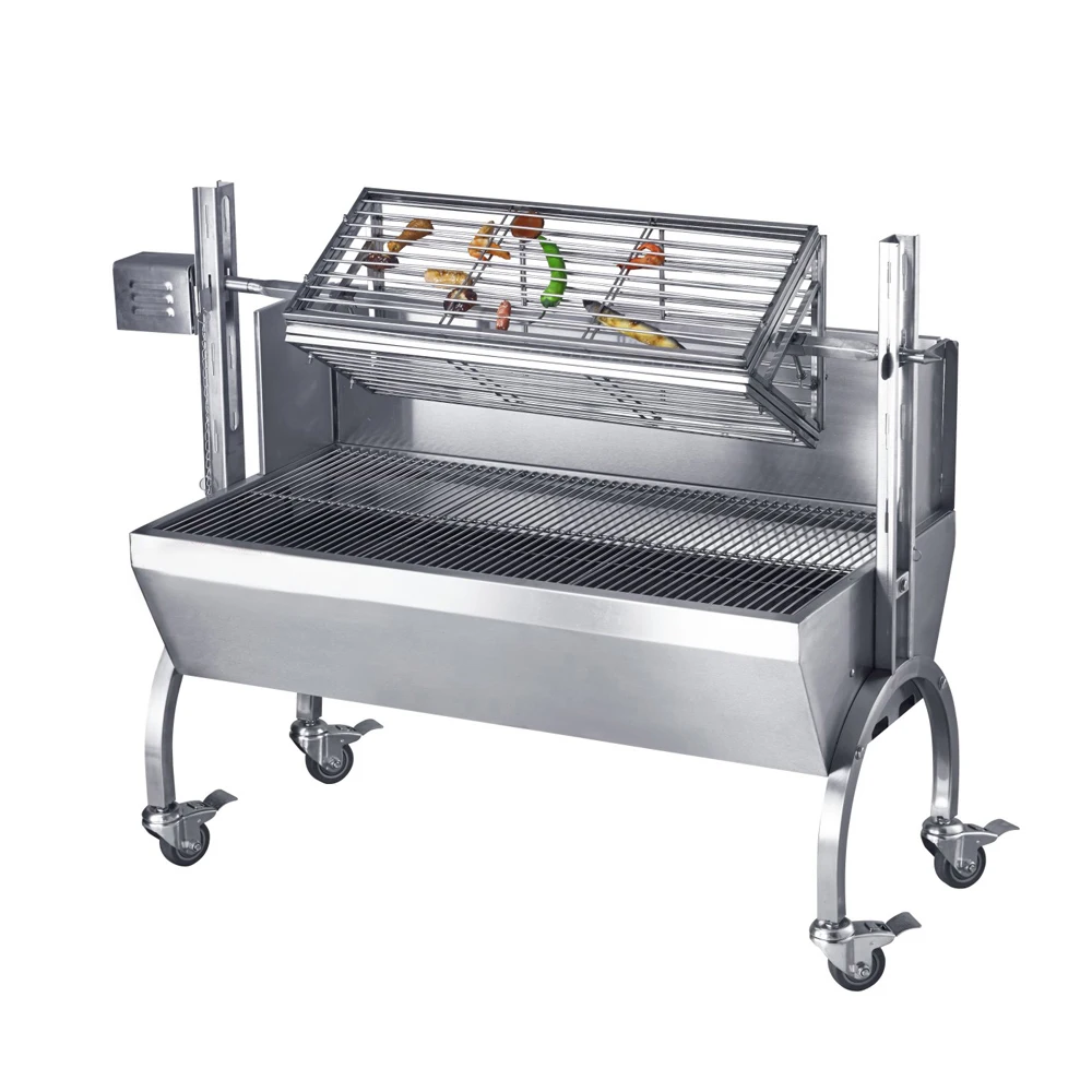 Danhui BBQ Grill Charcoal Stainless Steel Pig Lamb Hog Roast Machine Lamb Roasting Oven Rotary Grill