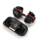 Gym 24kg Dumbbell Eterm Wholesale 552 Gym Nylon Plastic Coated Steel 55.2LB 24KG Adjustable Dumbbell