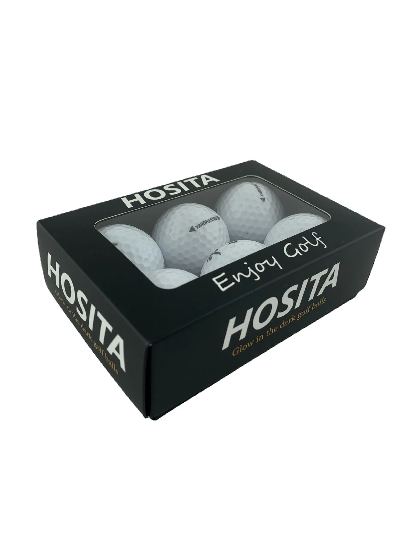 Golf Ball Packaging Box with Window for 12 Balls One Dozen Capacity and MOQ 500pcs