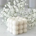 Candle White Handmade Luxury Private Label Square Soy Wax Scented Bubble Candle With Packaging