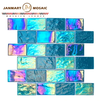 Swimming Pool Mosaic Tiles Blue Glass Tiles For Pool Crystal Glass Mosaic