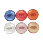 Custom craft 2 holes 18l 20l fancy fish eyes hole colorful embellishments plastic pearl resin shirt button for clothes